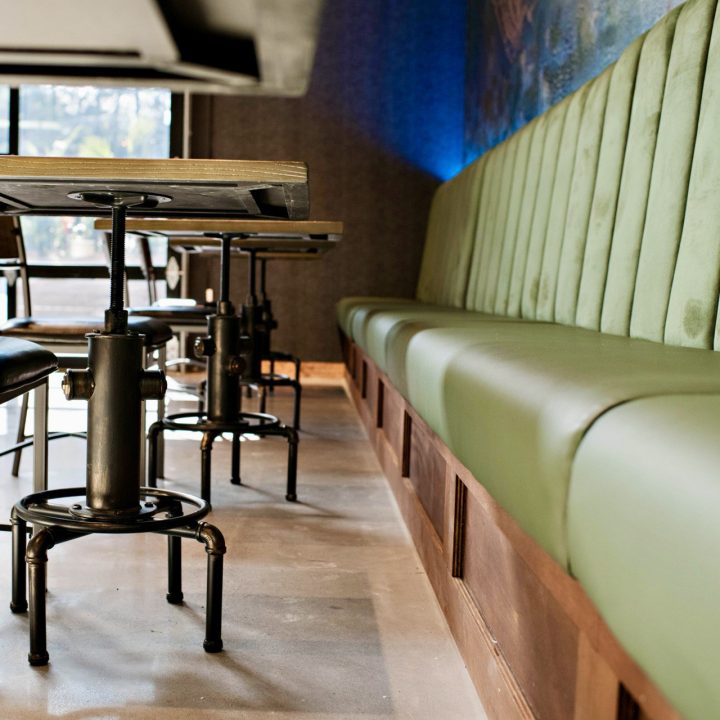 Custom Industrial Pipe Table Bases | Restaurant Furniture & Millwork Design